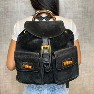 Gucci suede backpack